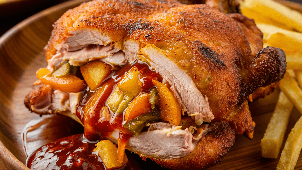 air-fryer-bbq-stuffed-chicken