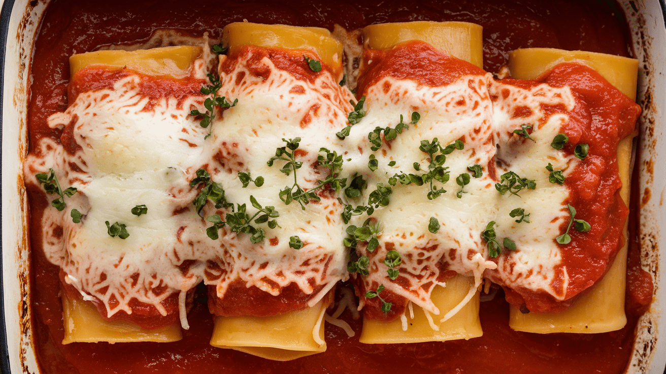 Three Cheese Manicotti