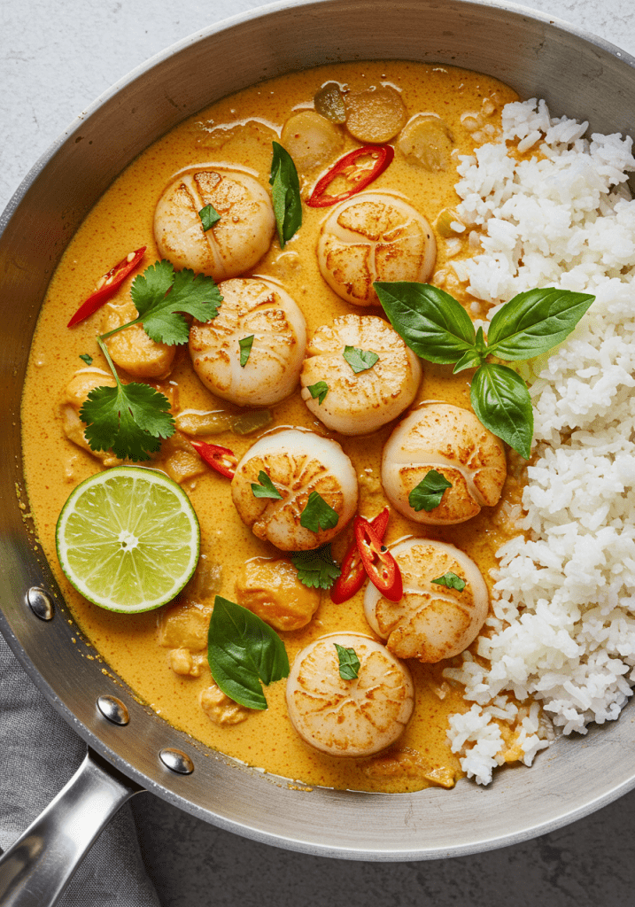 Spicy Coconut Curry Scallops – SPICEDRECIPE