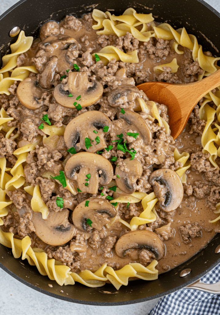 Easy Ground Beef Stroganoff – SPICEDRECIPE