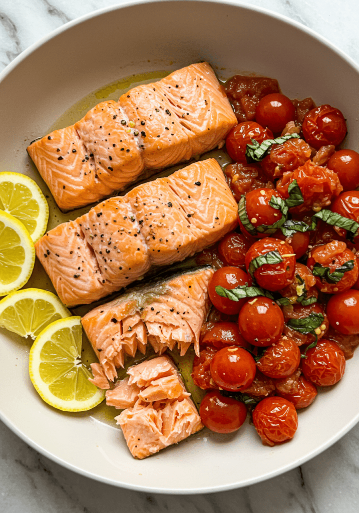 Salmon with Tomato Lemon Sauce – SPICEDRECIPE