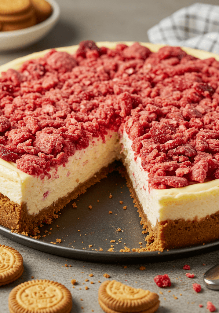 Strawberry Crunch Cheesecake – SPICEDRECIPE