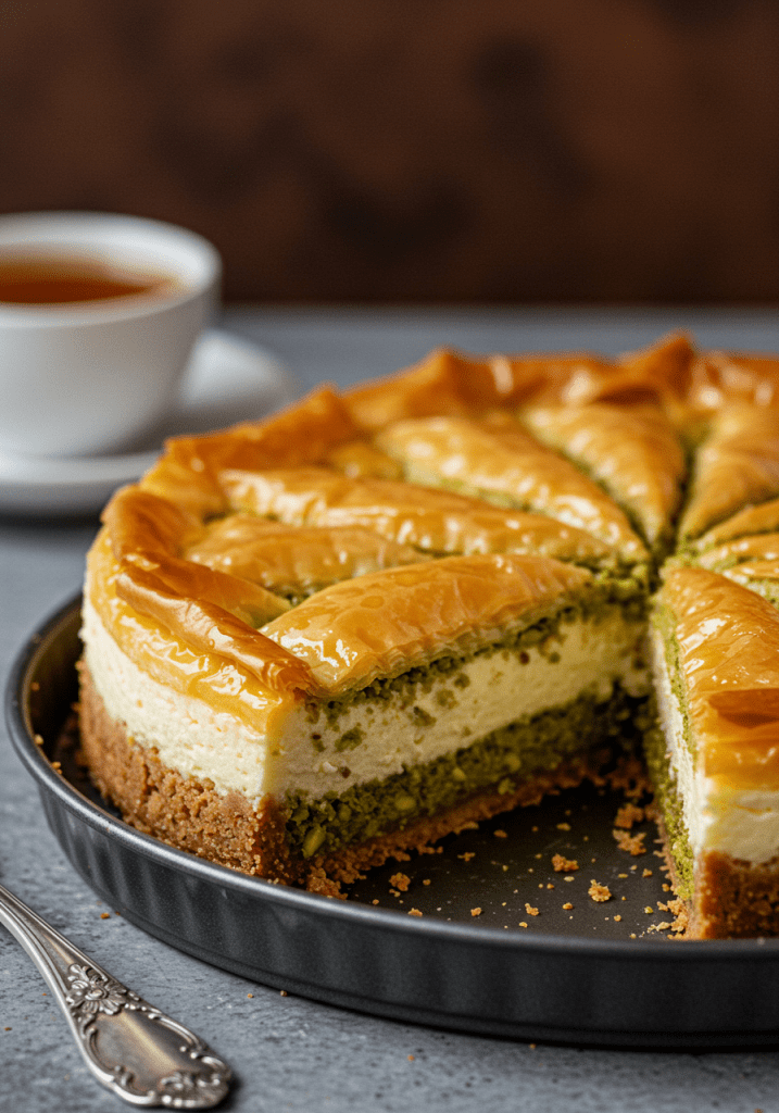 Honey Pistachio Baklava Cheesecake – SPICEDRECIPE