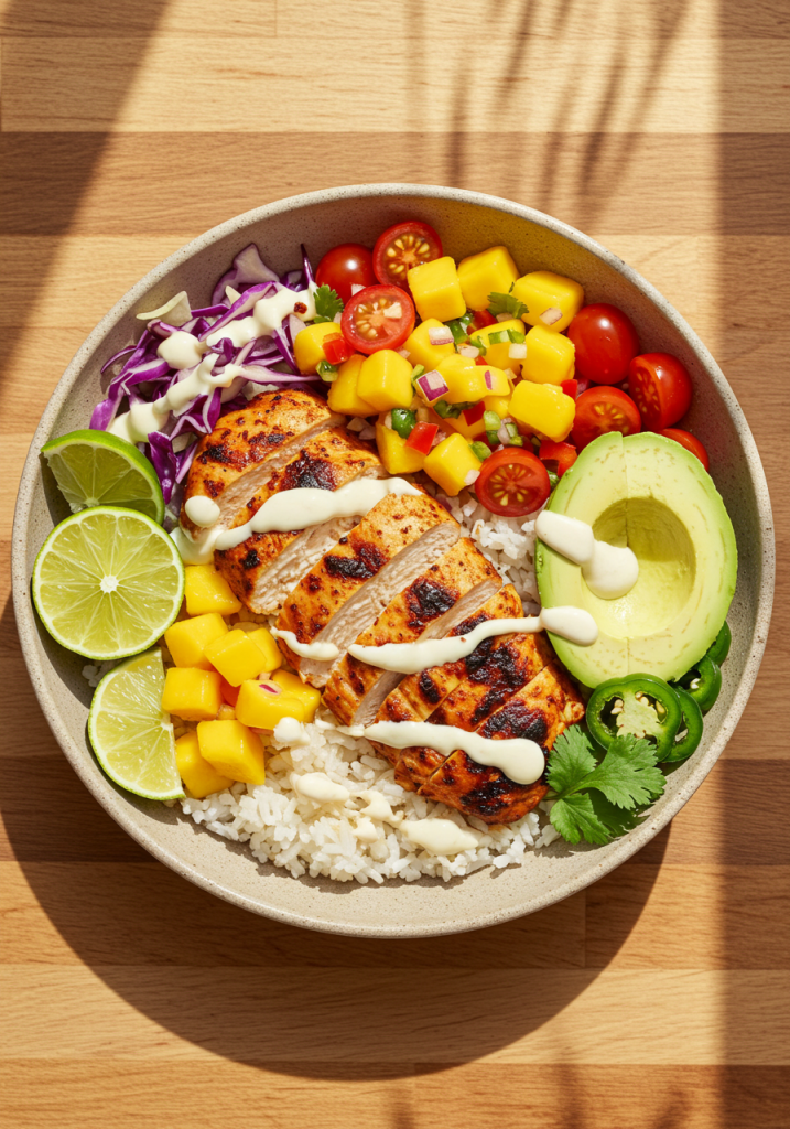 Mango Chili Lime Chicken Bowls – SPICEDRECIPE