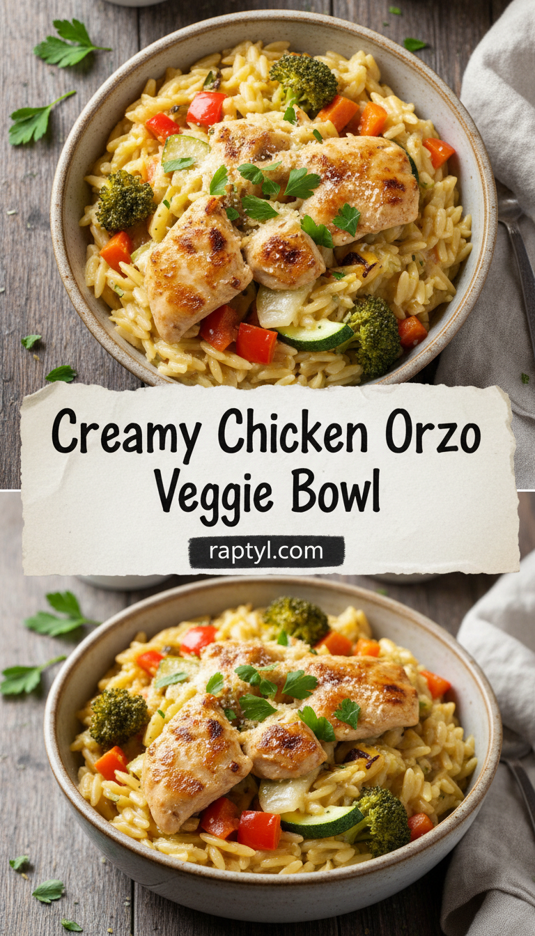 Chicken Orzo Veggie Bowl