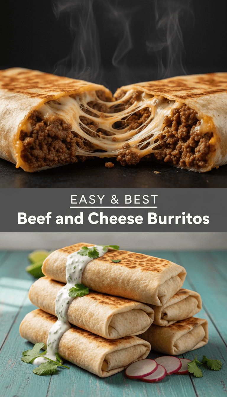 Beef and Cheese Burritos