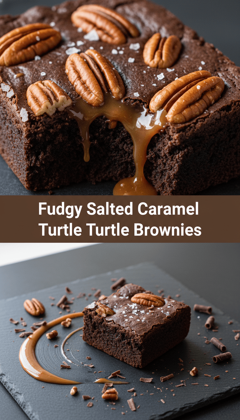 Caramel Turtle Brownie