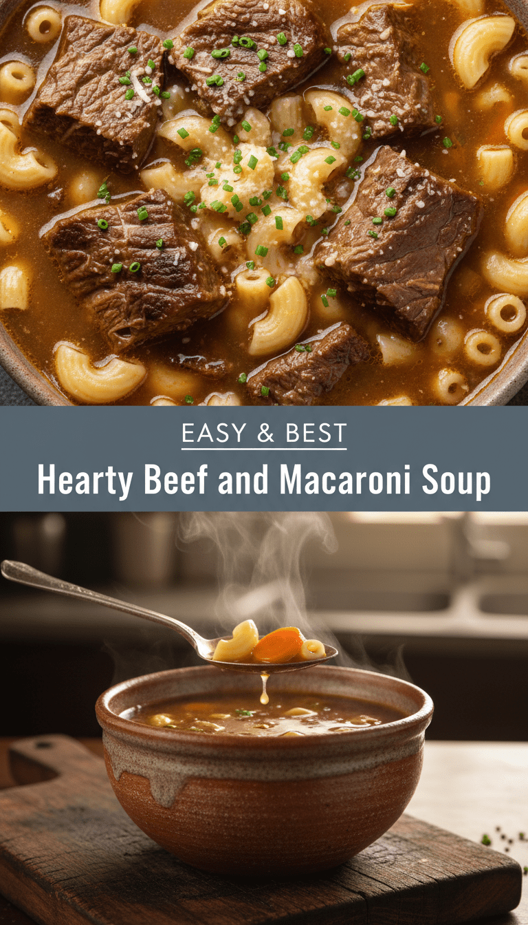 Beef and Macaroni Soup