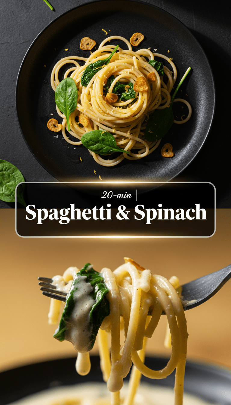 Spaghetti and Spinach Recipe