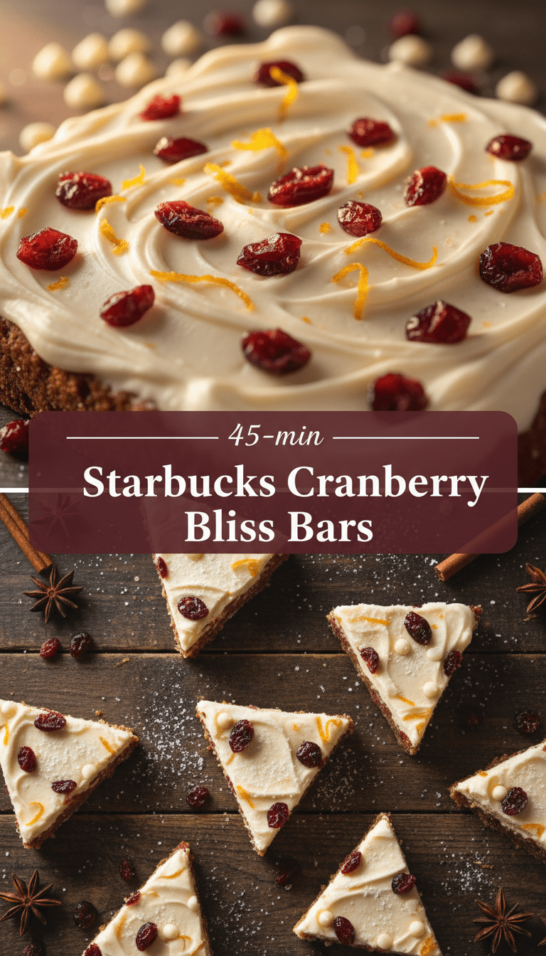 Cranberry Bliss Bars Recipe