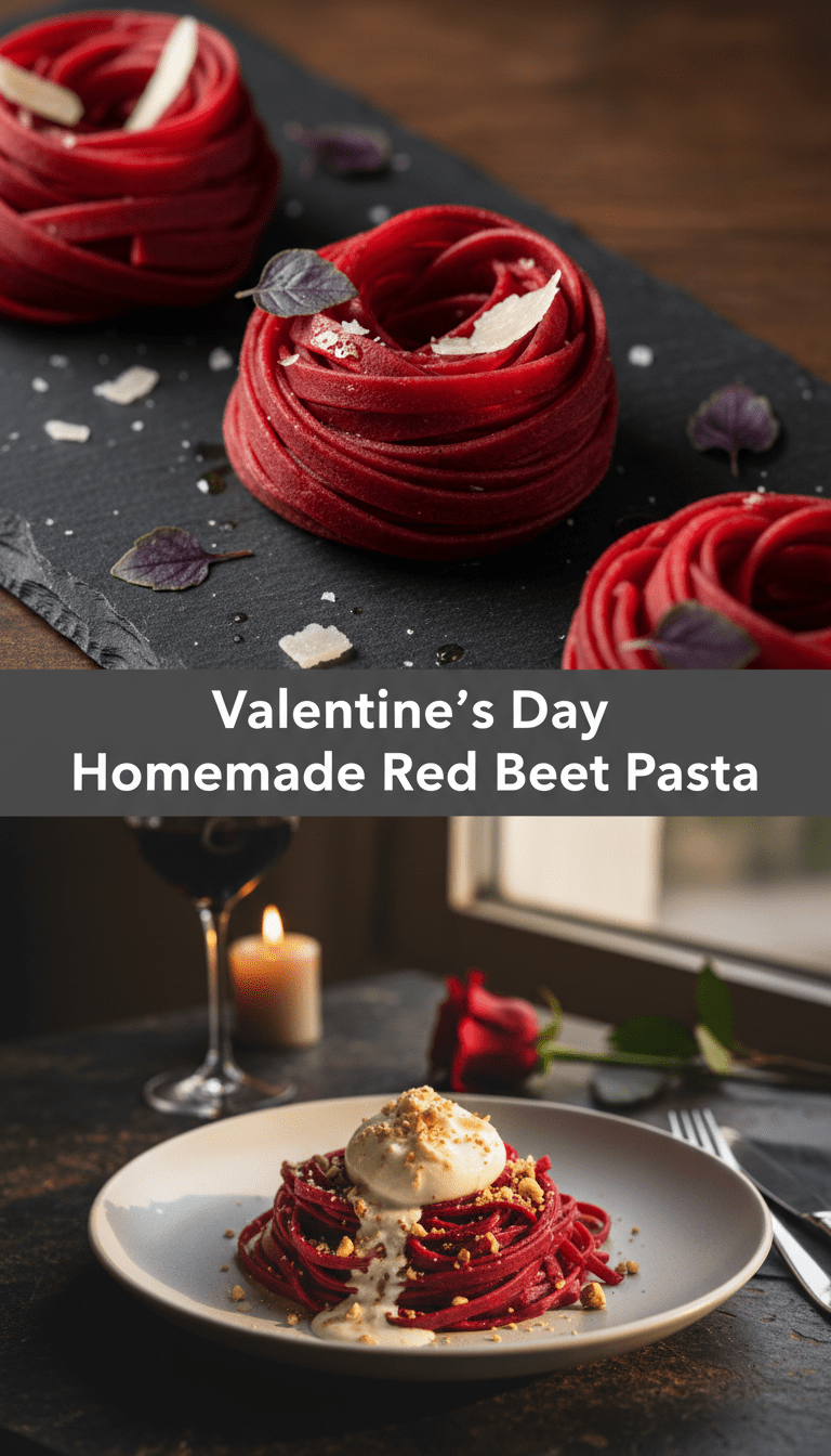 Homemade Red Beet Pasta