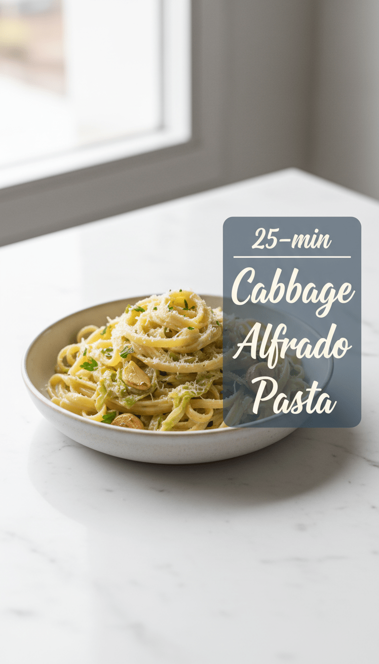 Cabbage Alfredo Pasta Recipe
