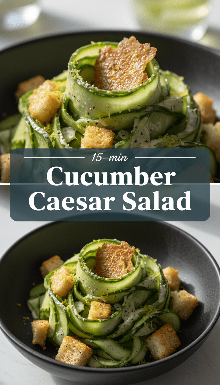 Cucumber Cesar Salad Recipe