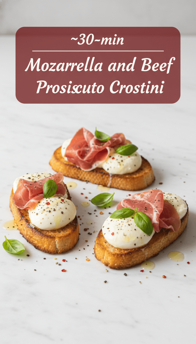 Beef Prosciutto Crostini Recipe