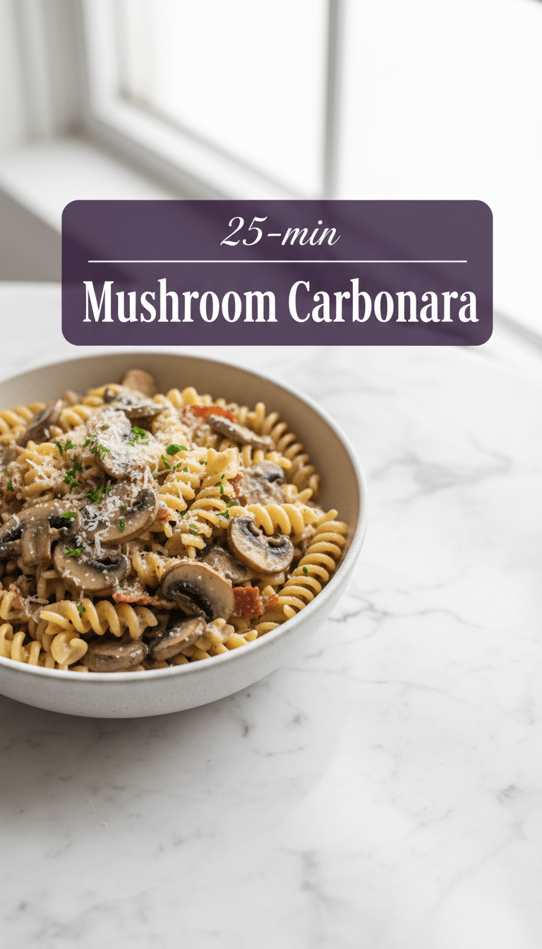 Mushroom Carbonara Recipe