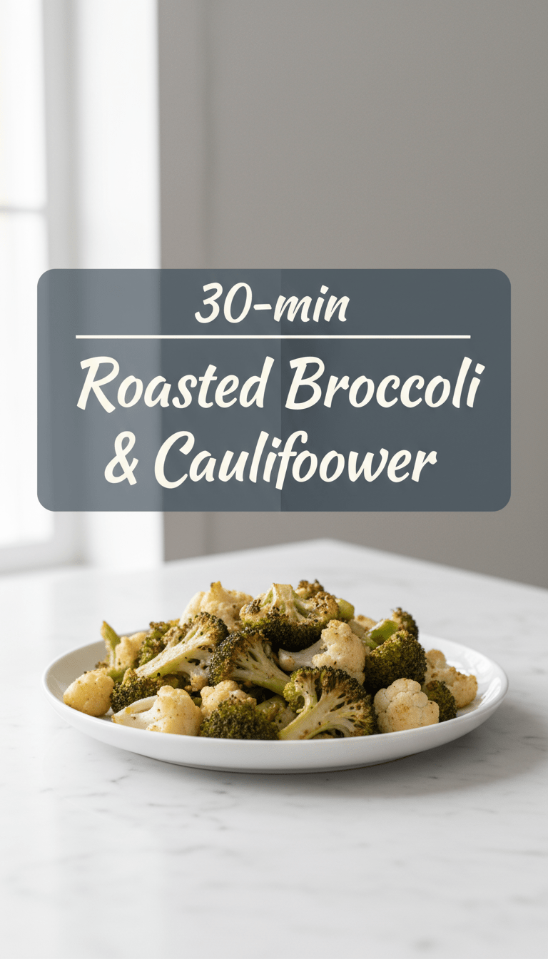 Roast Broccoli Cauliflower Recipe