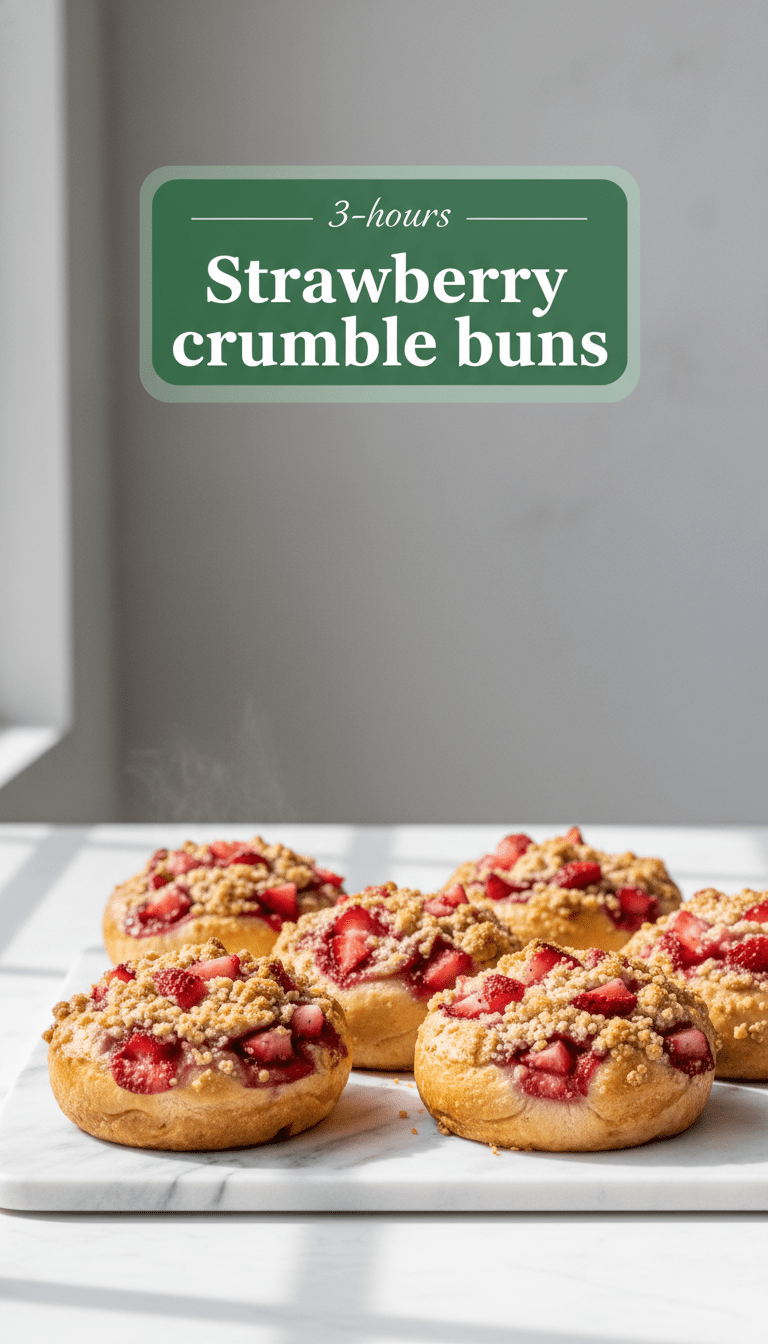 Strawberry Crumble Bun Recipe