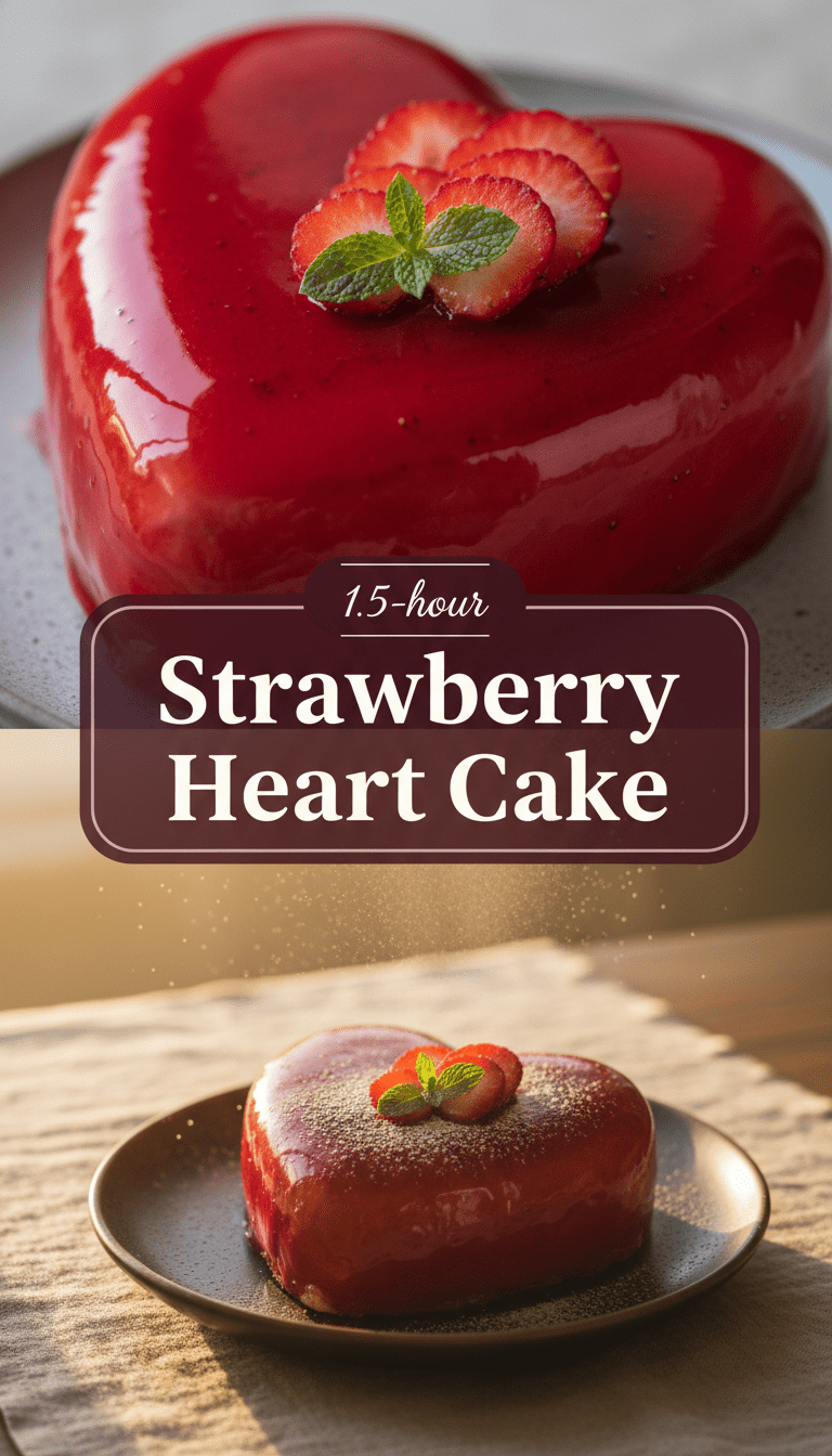 Strawberry Heart Cake Recipe