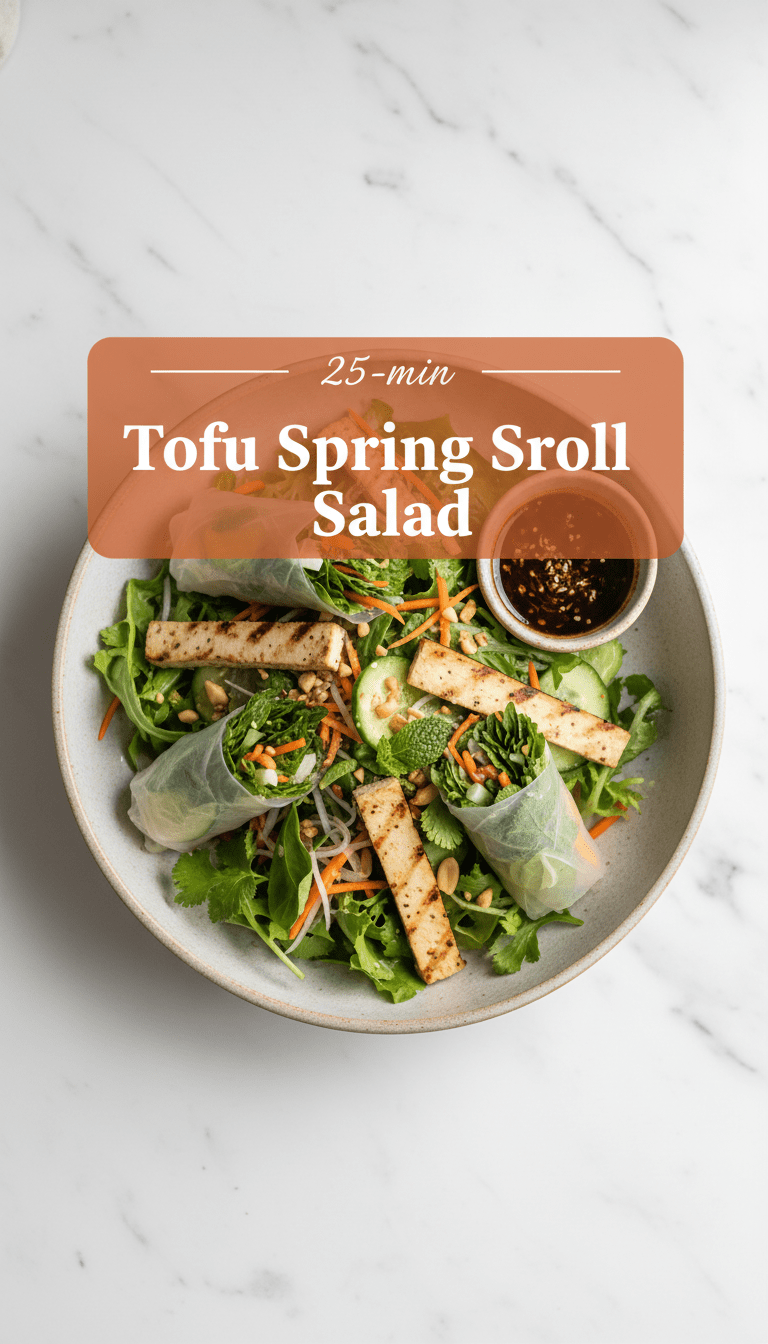 Tofu Spring Roll Salad Recipe