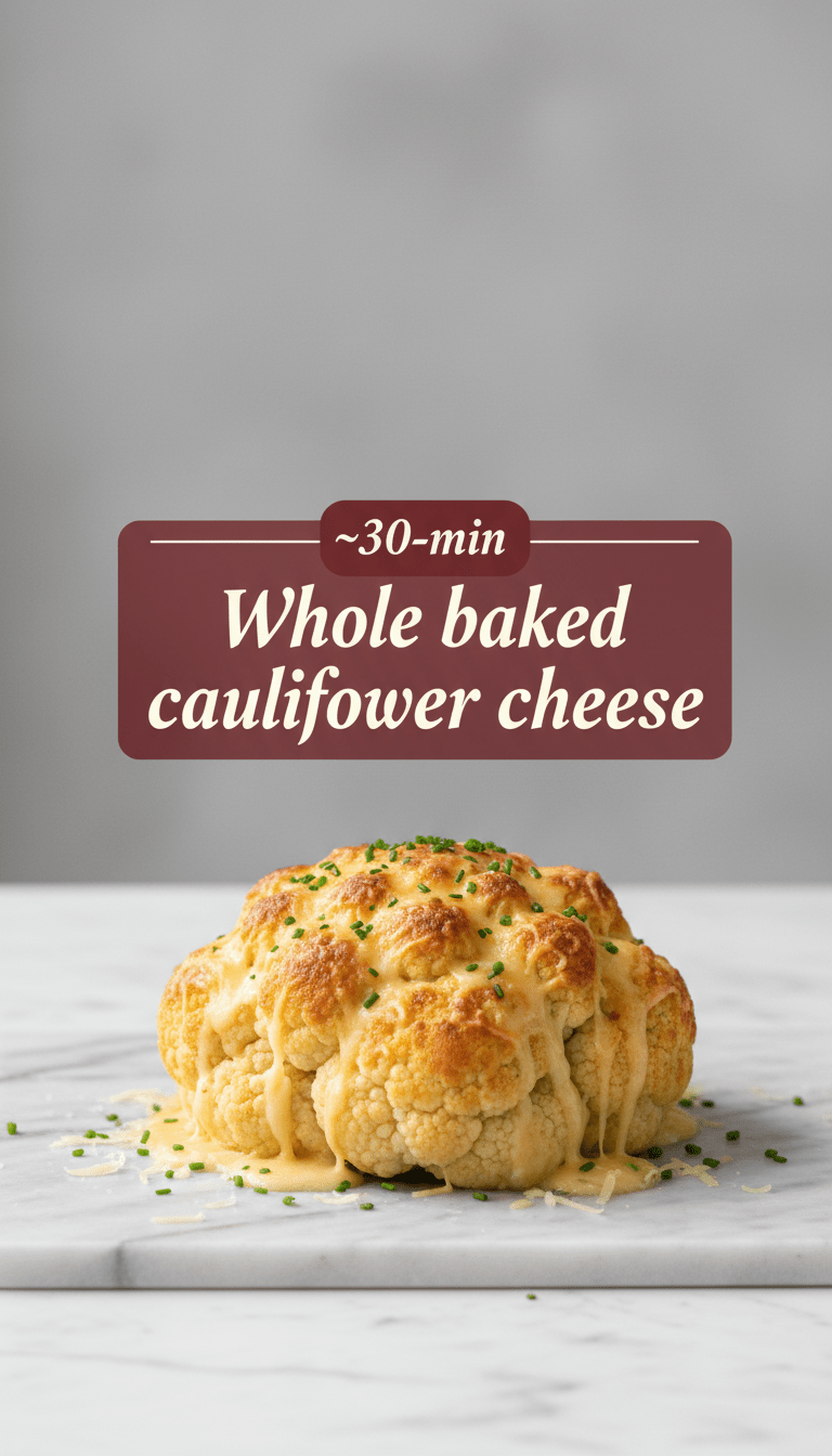 Baked Cauliflower Cheese Recipe