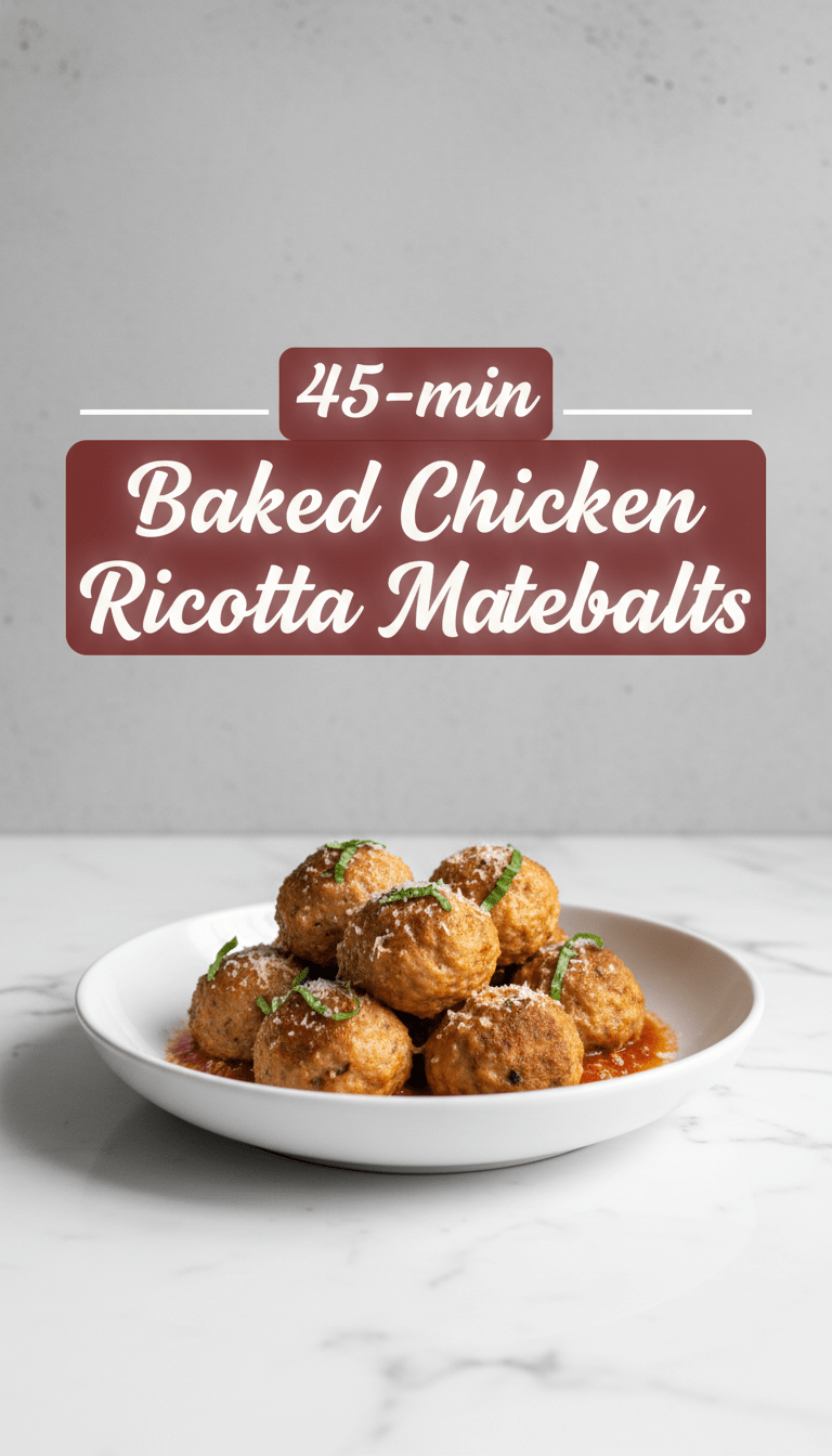 Baked Chicken Meatballs Recipe