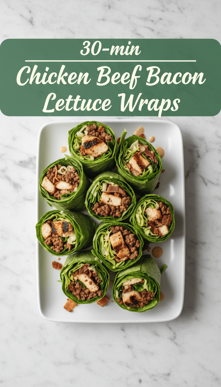 Beef Bacon Lettuce Wrap Recipe