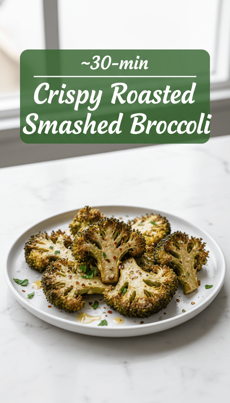 Roasted Smashed Broccoli Recipe
